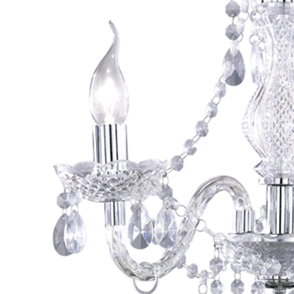 Kronleuchter Luster Crystal 40 cm 3 Licht transparent Trio 4017807223811