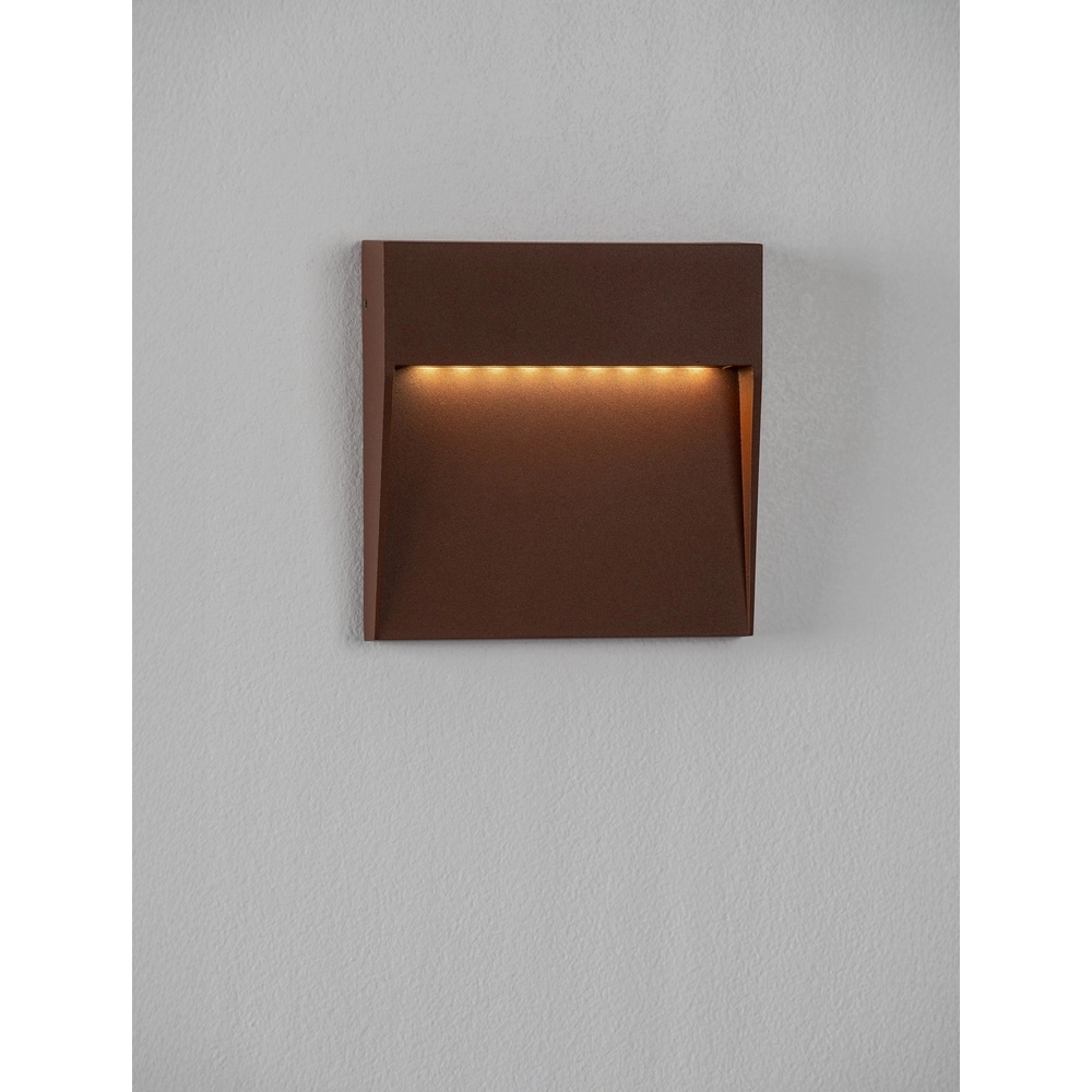 Quadratische Wandleuchte Fem Rostbraun Lyora 5212017478948