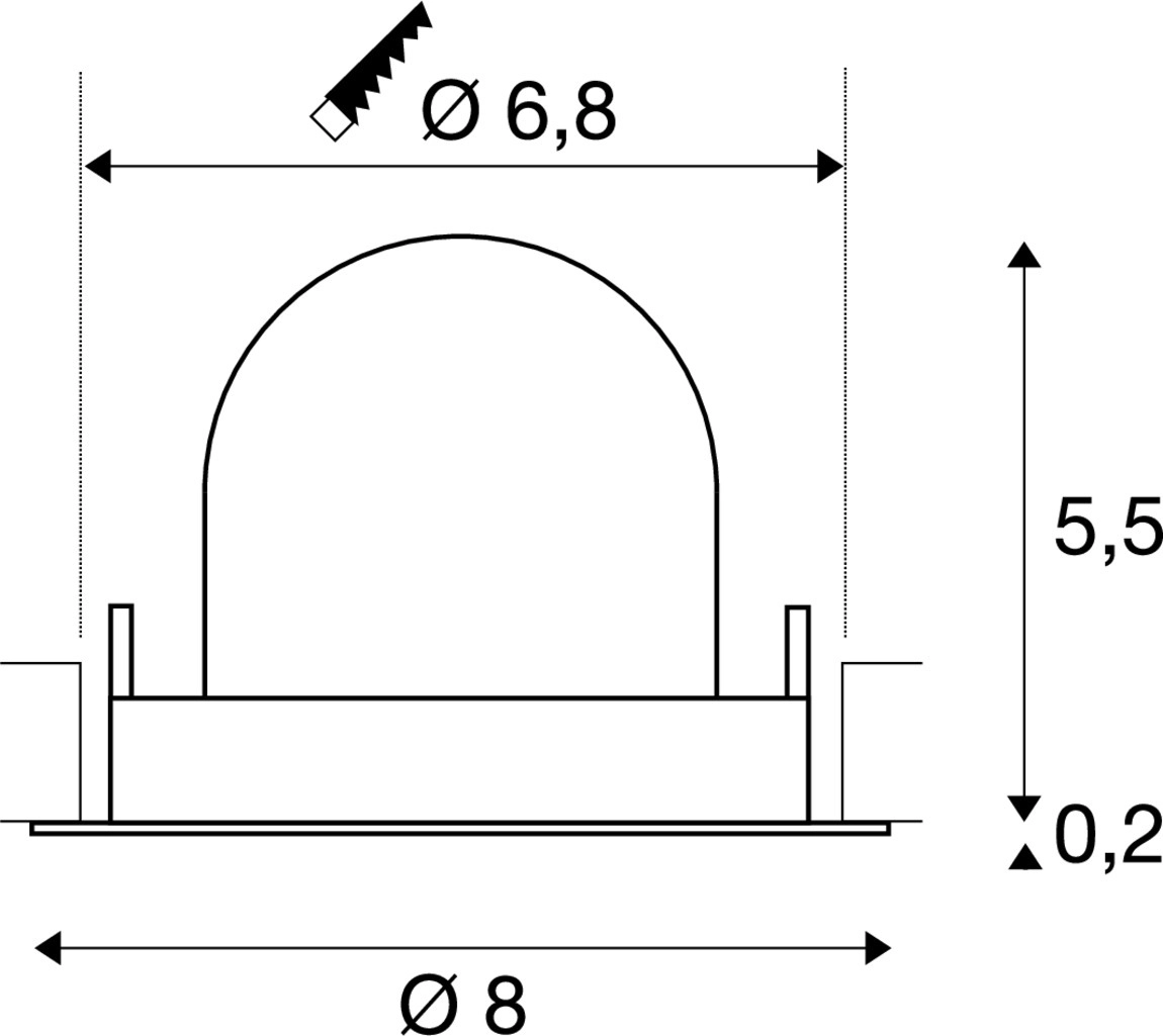 Einbau-Strahler Numinos Gimble XS schwarz 3000K - 55gr SLV 4024163307048