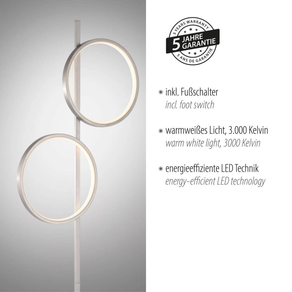 Stehlampe Mini Ritus Silber Just Light 4043689002091
