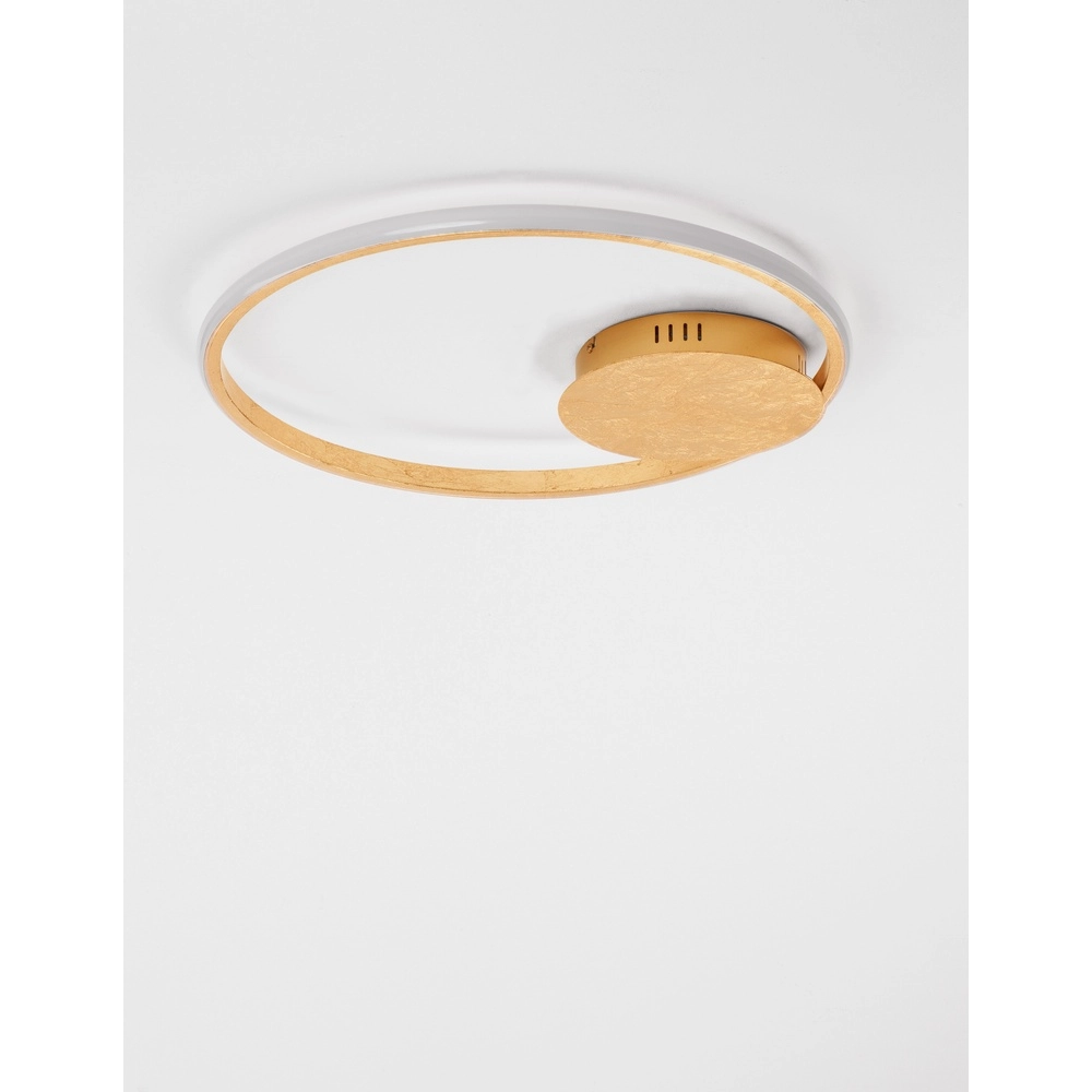 Runde Deckenleuchte Fuline gold Ø 50cm Lyora 5212017419668