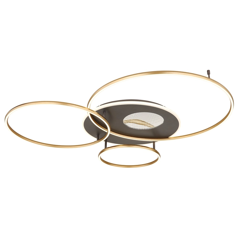Moderne Deckenlampe Invertina Gold 126 cm