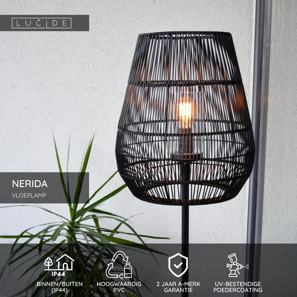 Stehlampe Nerida schwarzes IP44 - Ø 35cm Lucide 5411212031907