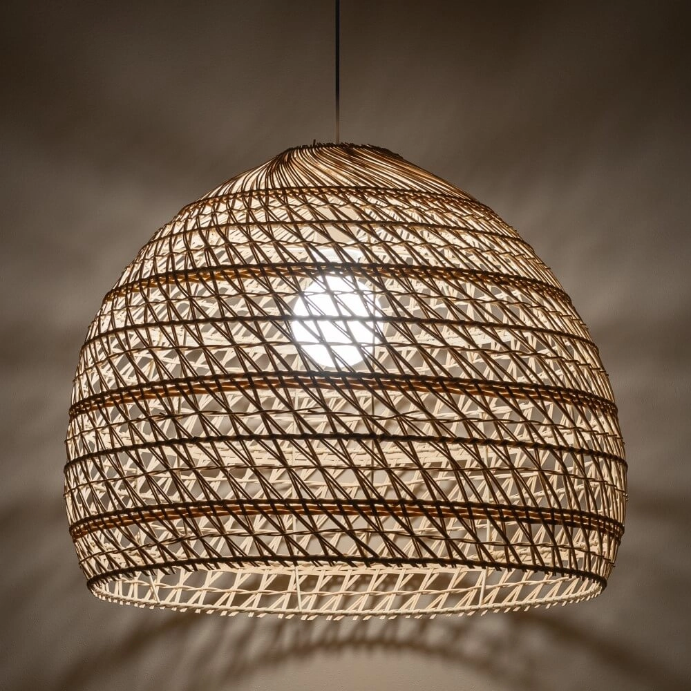 Rattan Pendelleuchte Boho L Ø 60cm Lyora 5903139111522