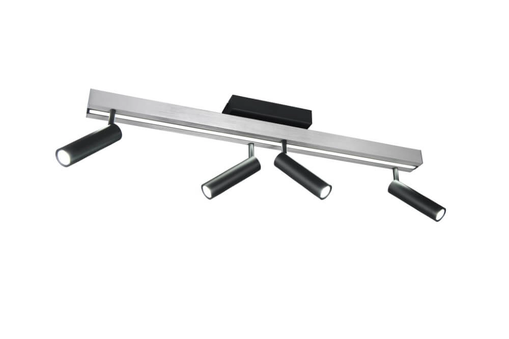 4-flammiger LED-Spot Zeno Metall mit Schwarz Trio 4017807614619