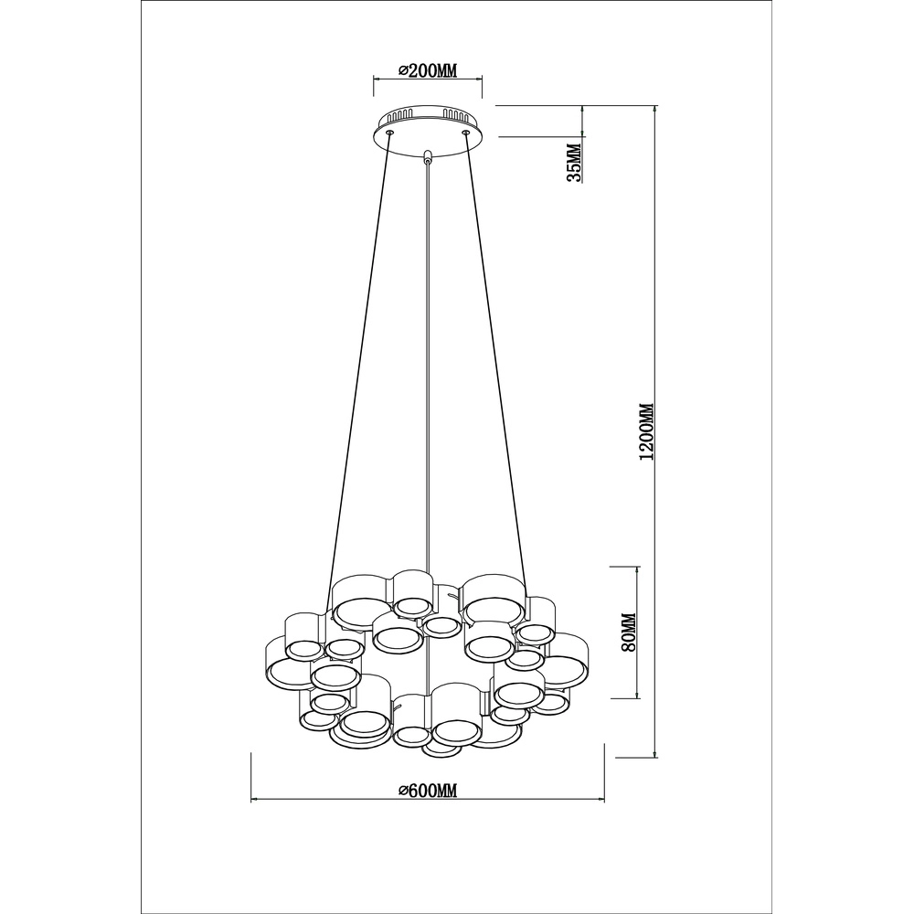 Design-Pendellampe Darla Schwarz Globo 9007371592463