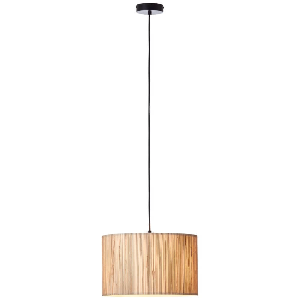 Hängelampe Wimea 35cm schwarz mit Seegras