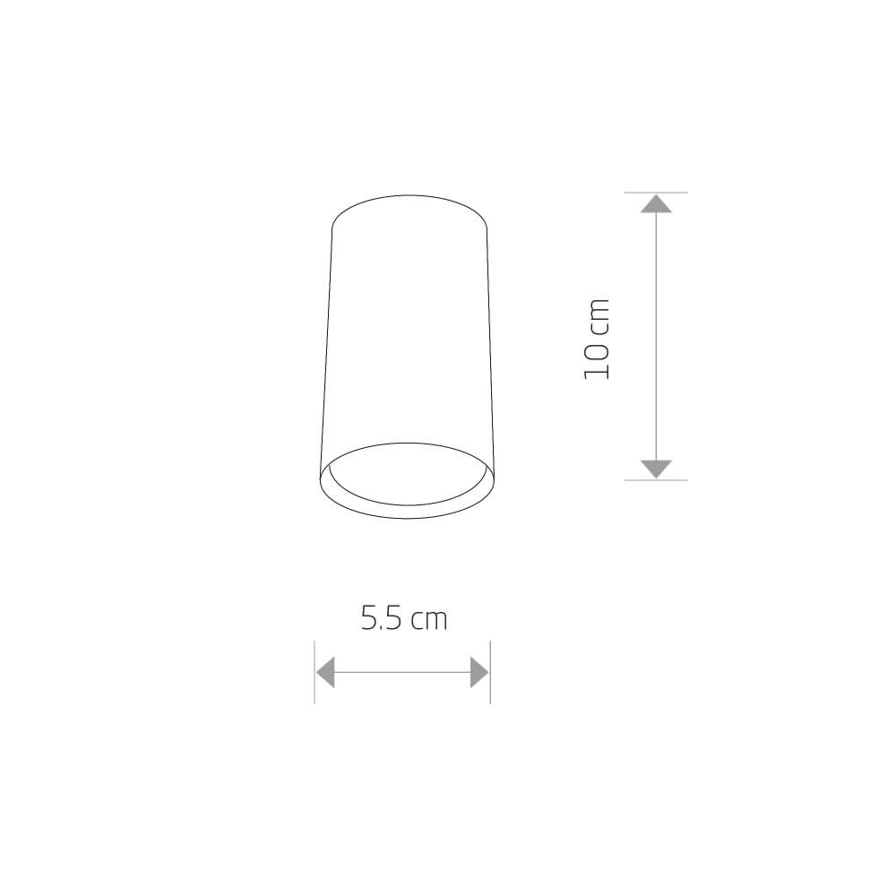 Schwarzer Aufbaustrahler Eye 5,5 cm Lyora 5903139683692