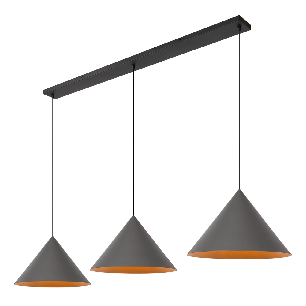 3-Licht Pendellampe Spitze Grau Lucide Vibes 5411212212184
