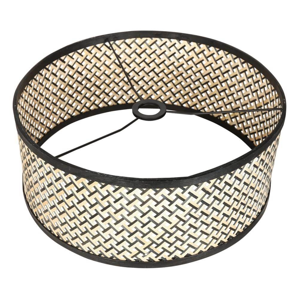 Bogenlampe Sparkled Light schwarz mit Bambusschirm Steinhauer 8712746172874