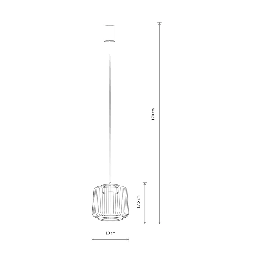 Käfiglampe Kenai sandbraun Ø 18 cm Lyora 5903139122177