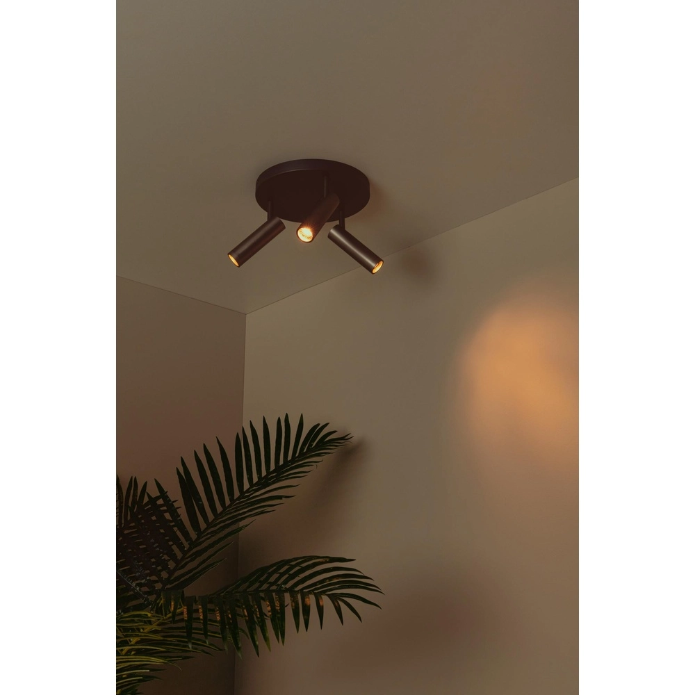Elegante Deckenlampe Grado 3-hell metallischgrau Lucide 5411212221735