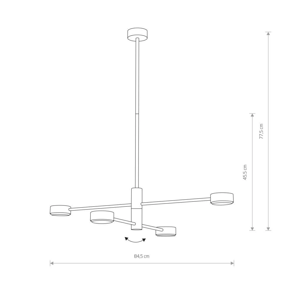 Design-Hängelampe Orbit 4-Licht Lyora 5903139794596