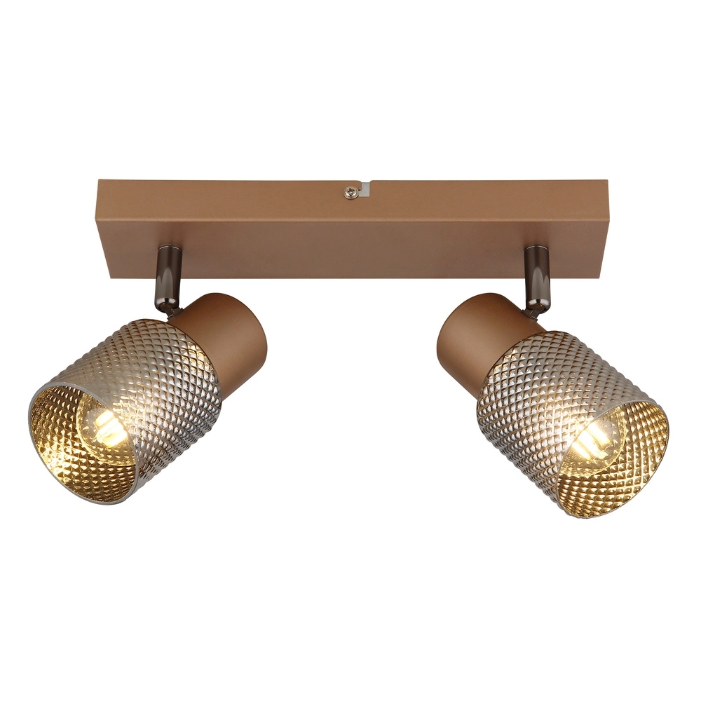 Deckenlampe Satella 2-helles Kaffeebraun Globo 9007371474561