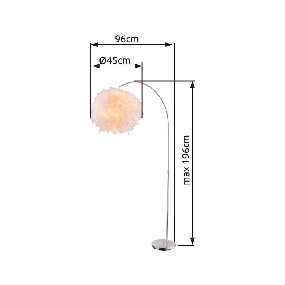Weiße Stehleuchte Katunga Ø 45cm Globo 9007371350445