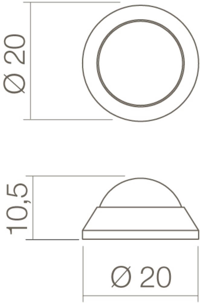 Türstopper-Glühbirne Stelo Wand Ø2cm Wand Intersteel 8714186369241