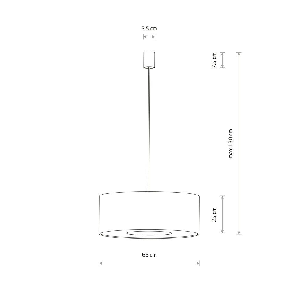 Pendellampe Cedro sandbraun Ø 65 cm Lyora 5903139116664