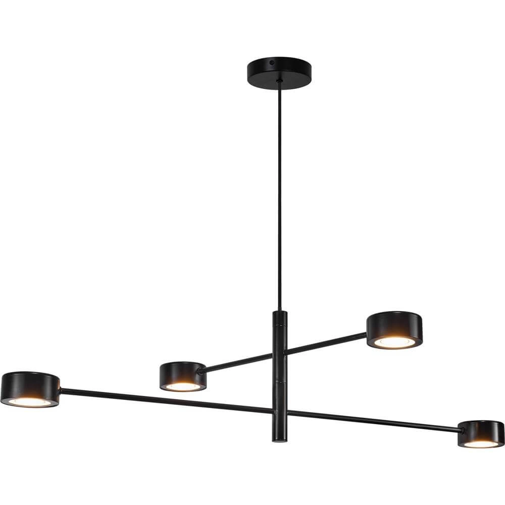 Design-Pendelleuchte Clyde 4-flammig schwarz