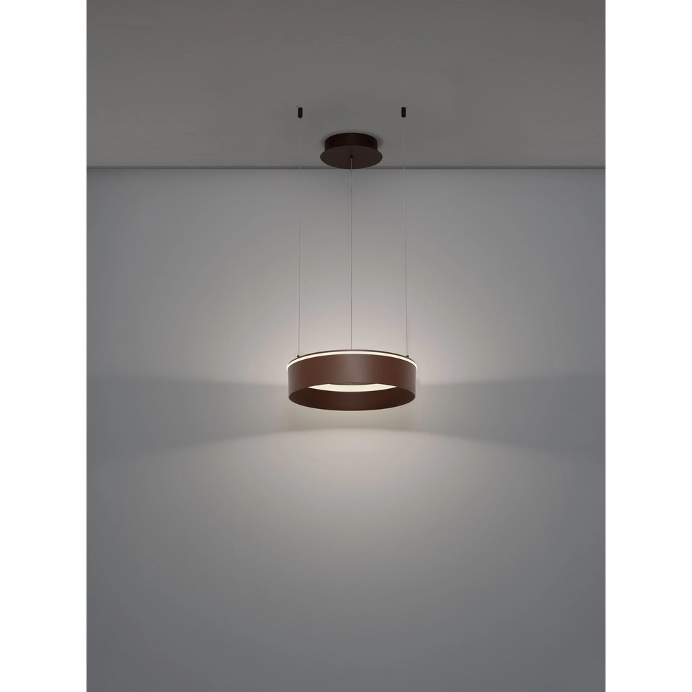 Moderne Pendellampe Olivia braun Ø 40 cm Lyora 5212017494238