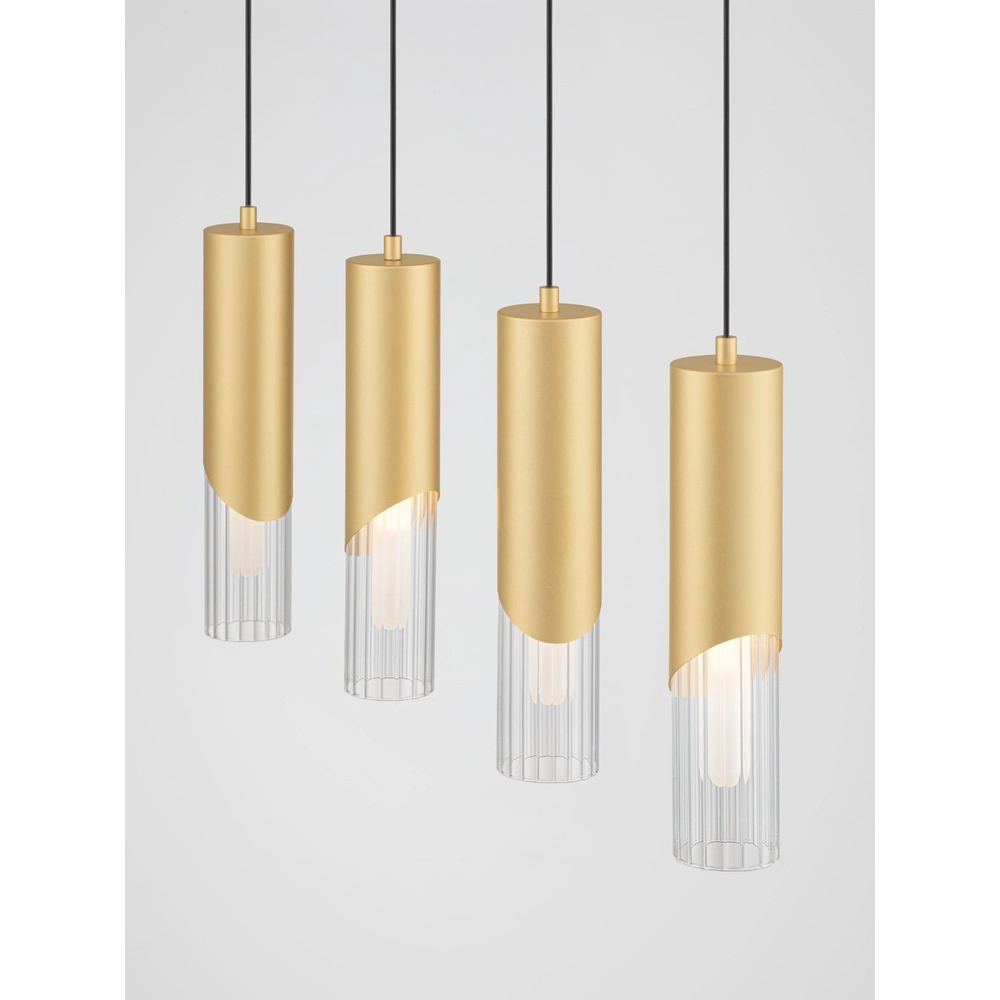 Design-Pendellampe Modesto 4-Licht Gold Lyora 5212063501461