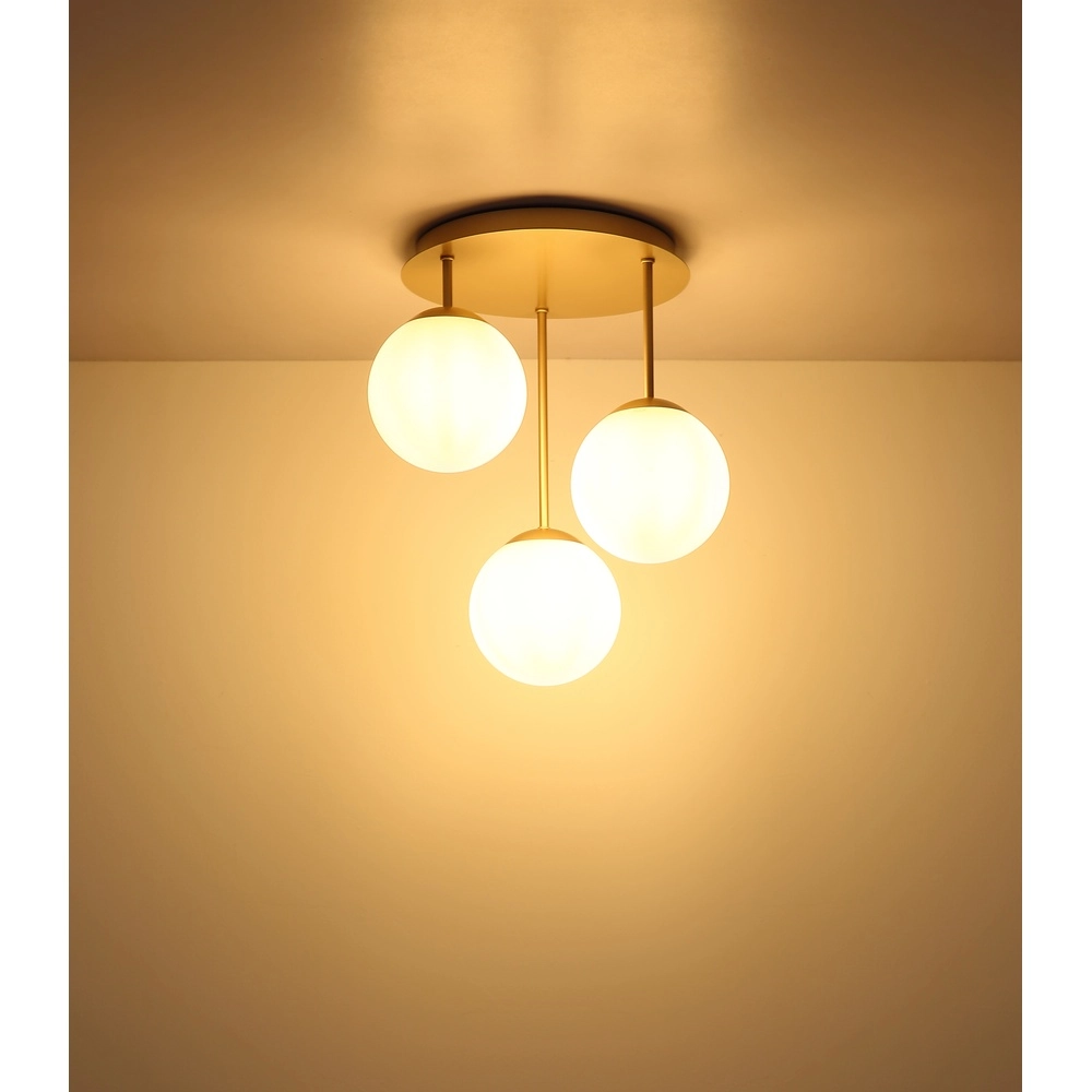 3-Licht Deckenlampe Harmon Champagner Globo 9007371580927