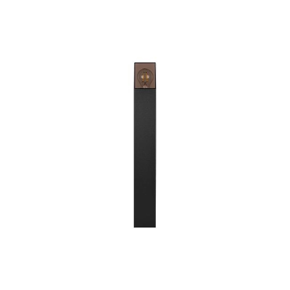 Moderne Gartenlampe Denver Schwarz mit Rauchglas 60 cm Lyora 5904703019602
