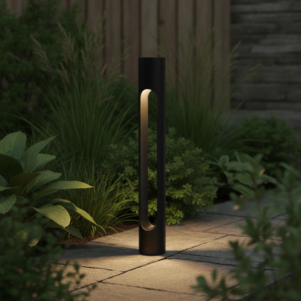 Schlanke Lampe Ellery schwarz 60cm