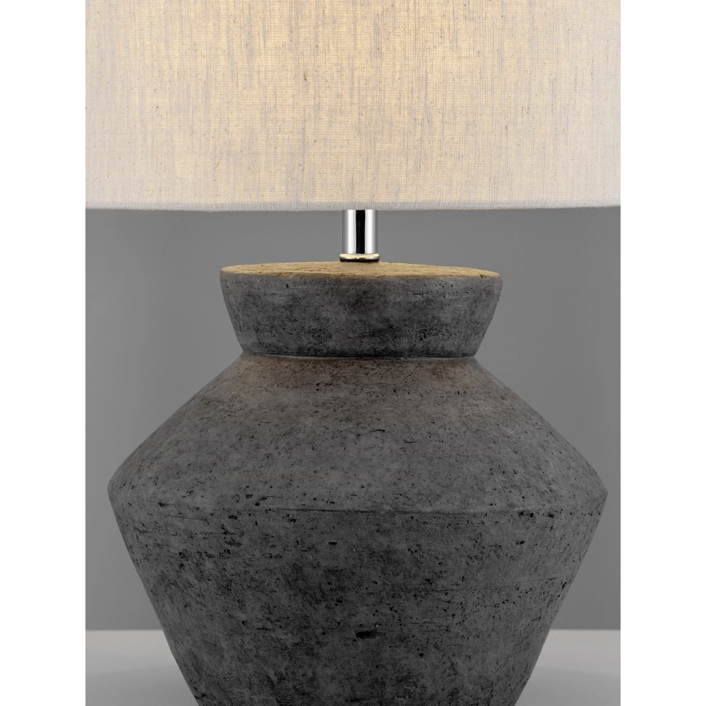 Tischlampe Plumage Anthrazit mit Cremeton Lyora 5212017468239