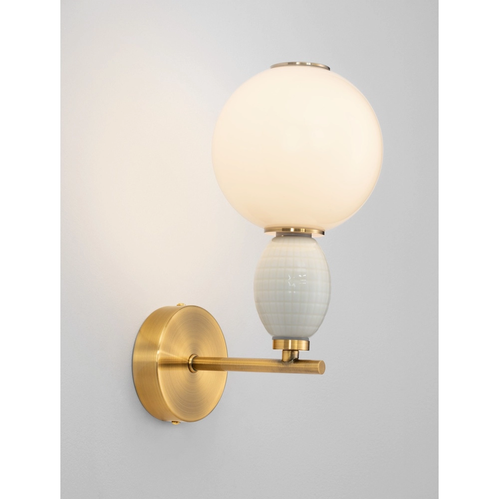 Wandleuchte Obrie Gold mit Weiß Lyora 5212017484215