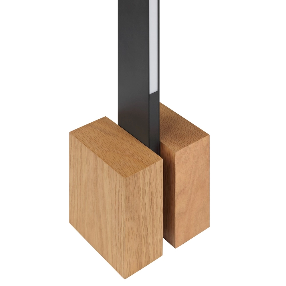 Design-Stehlampe Streamline Schwarz mit Holz Brilliant 4004353463624