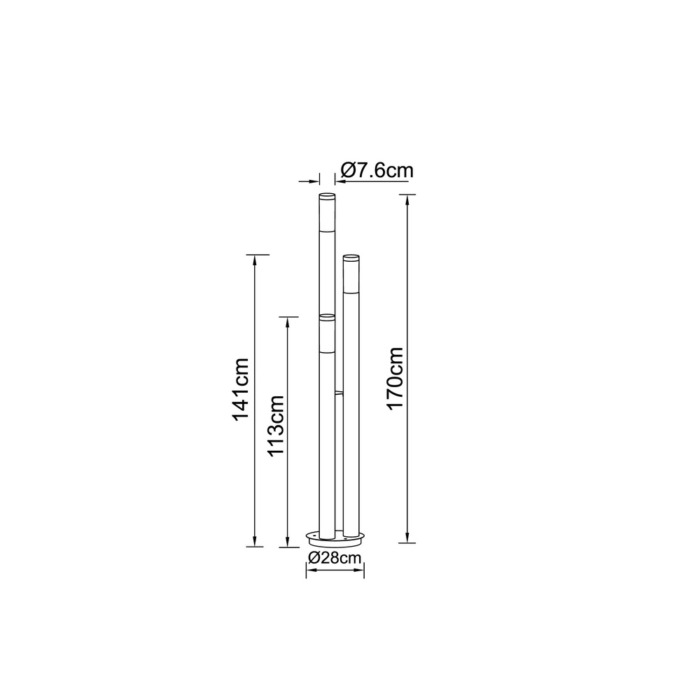3-Licht-Gartenlampe Boston Edelstahl Globo 9007371108145
