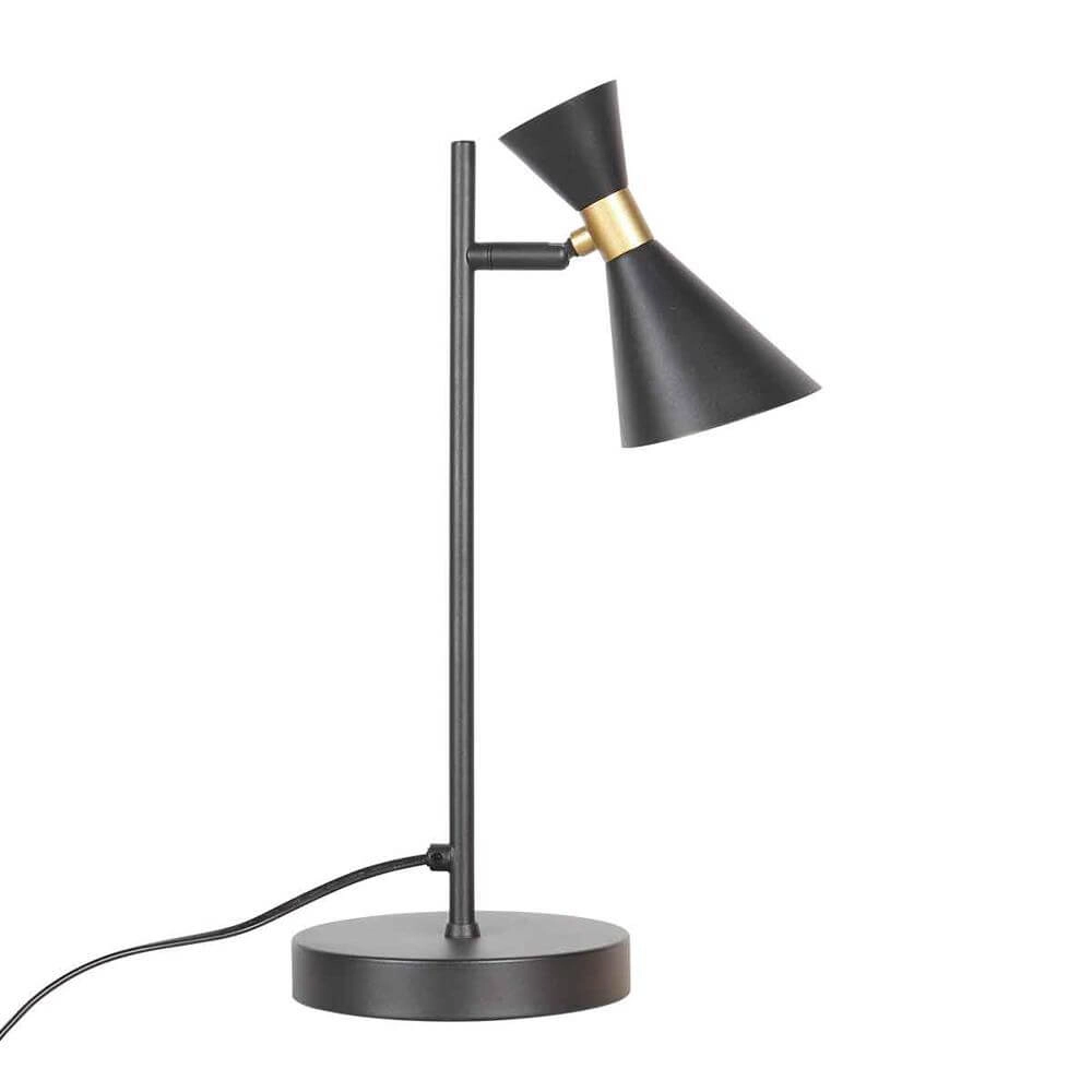 Design-Tischleuchte Preto schwarz mit gold Steinhauer 8712746176308