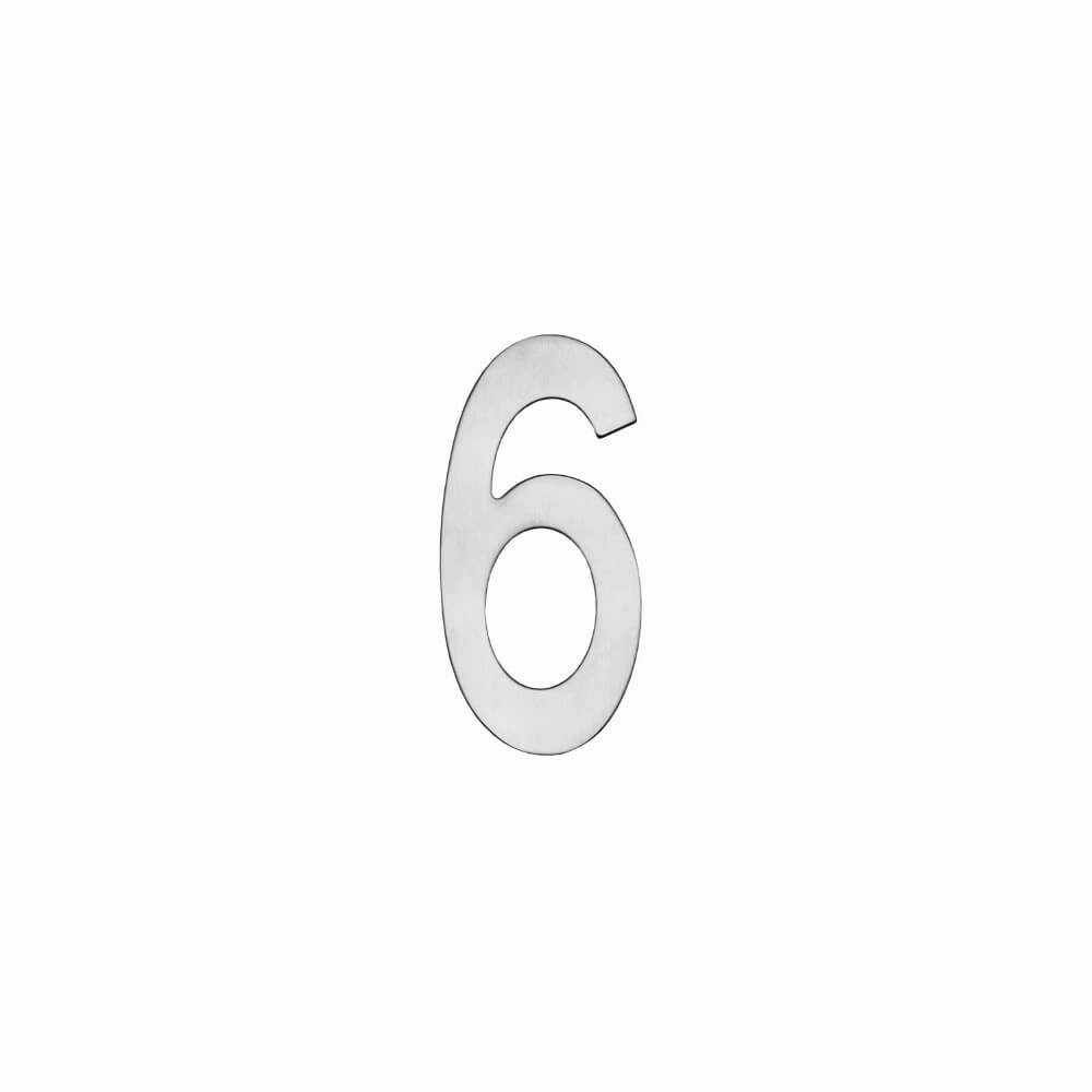 Hausnummer 6 Numbra 15cm Edelstahl