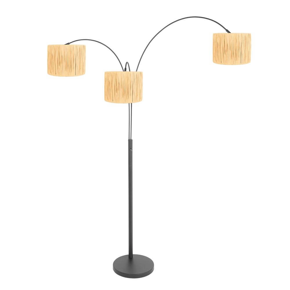 Stehlampe Sparkled Light schwarz mit strohfarbenen Kappen Steinhauer 8712746173642