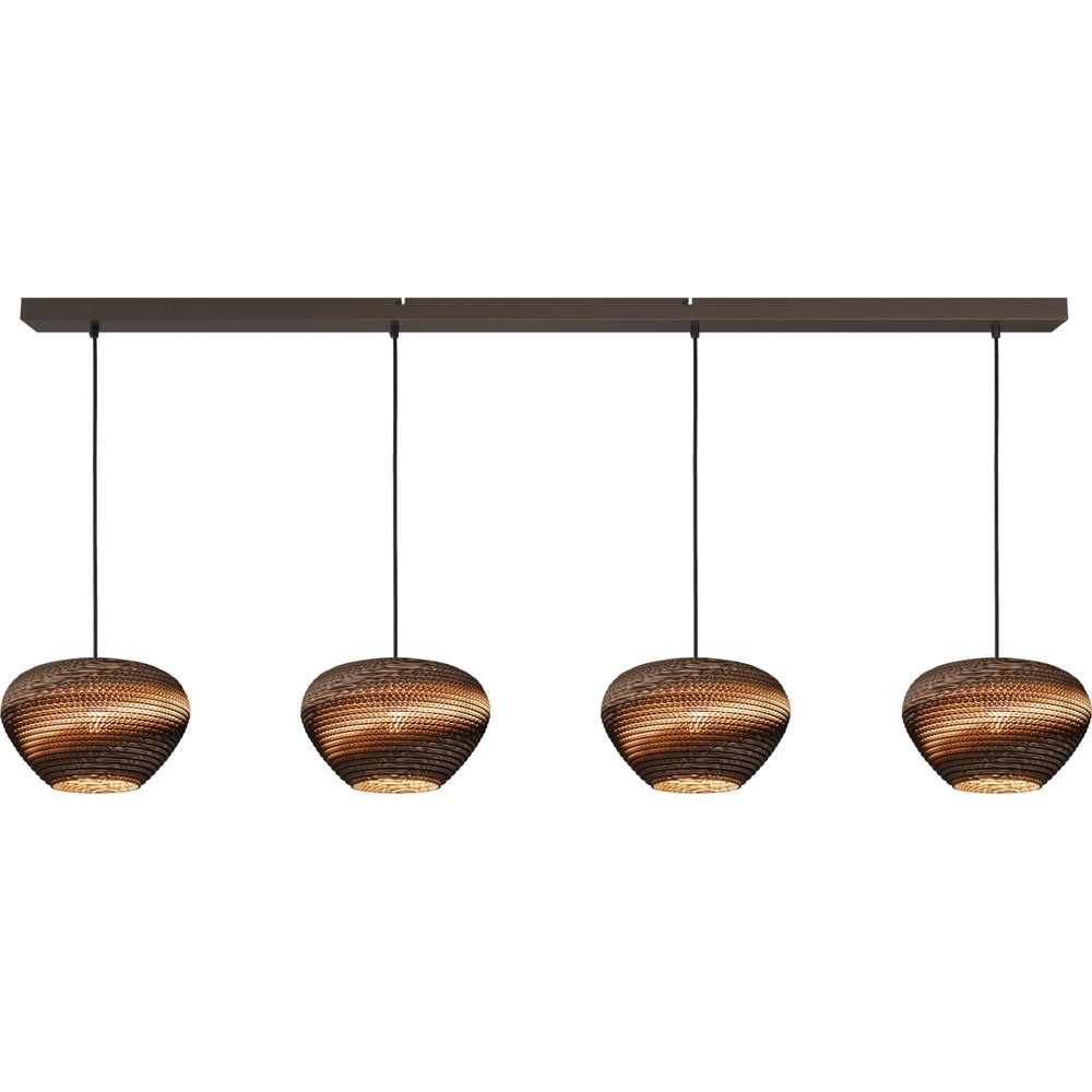 4-Licht Pendellampe Cartone mit Think Paper Hoods