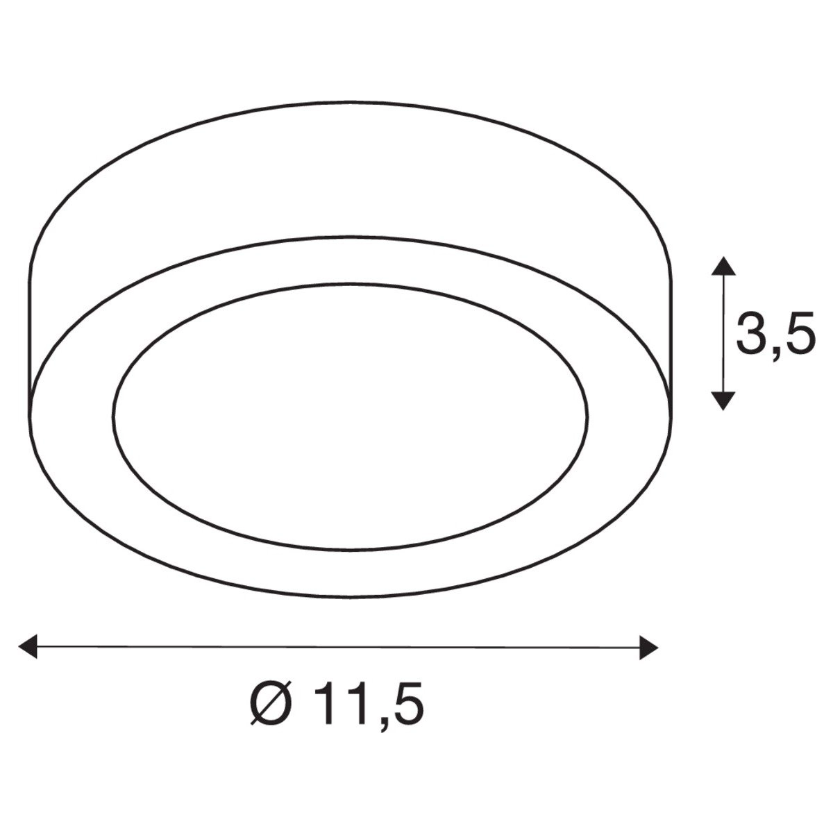 Ø 11,5 cm Deckenleuchte Senser 4000K SLV 4024163248501