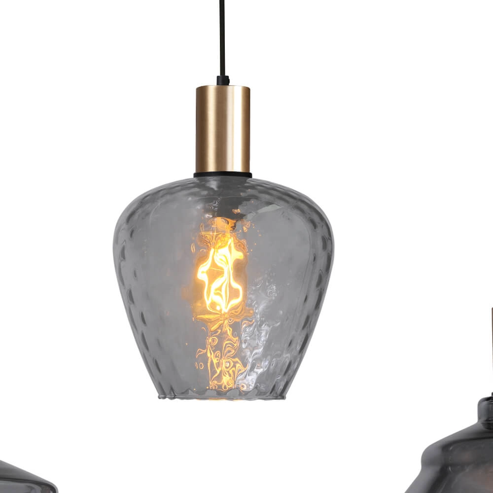 5-flammige Hängelampe - Gold - Porto mit verschiedenen Gläsern Masterlight 8718121270401