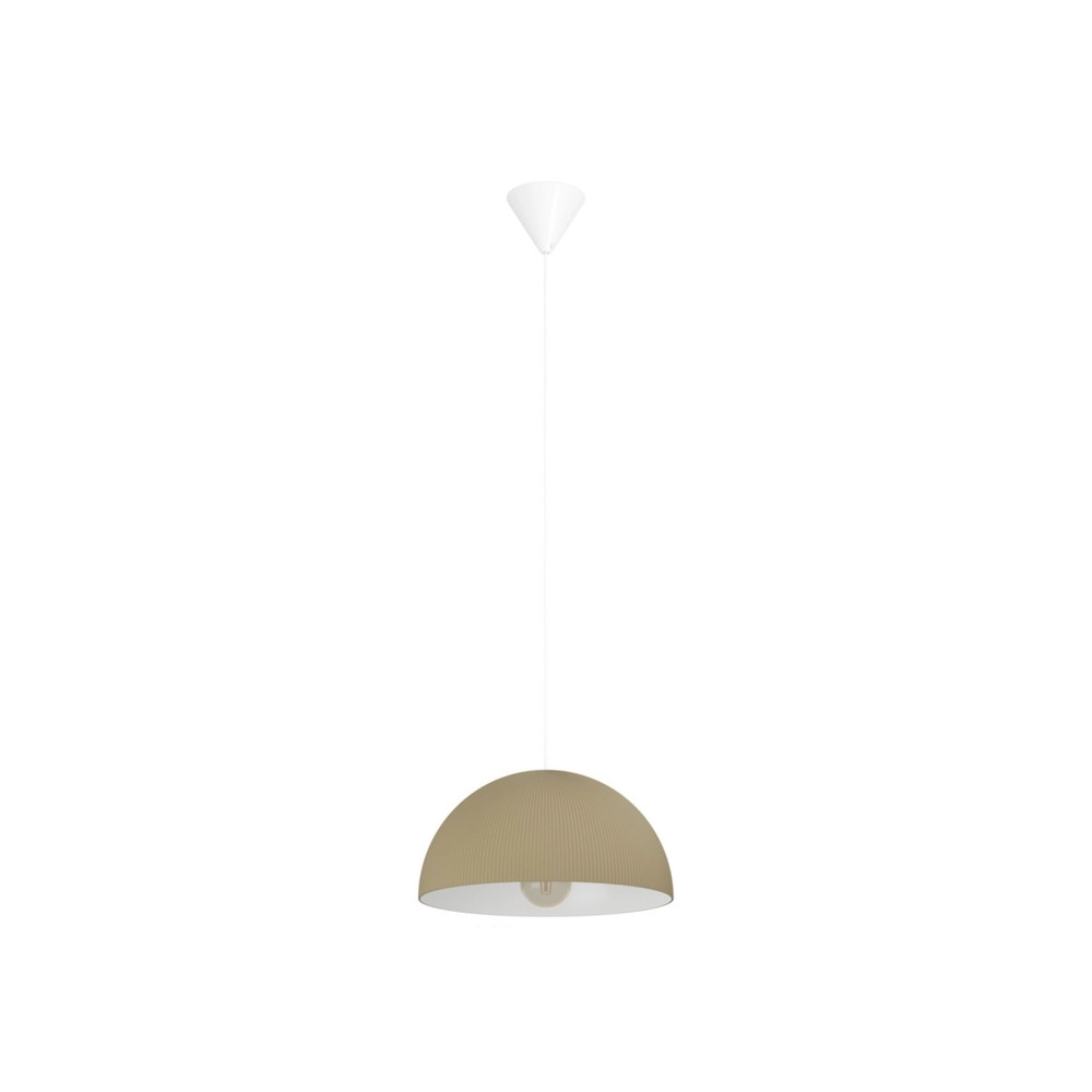 Design-Pendellampe Gaetano 2 Sandbraun mit weißem Ø 40 cm Eglo 9008606391608