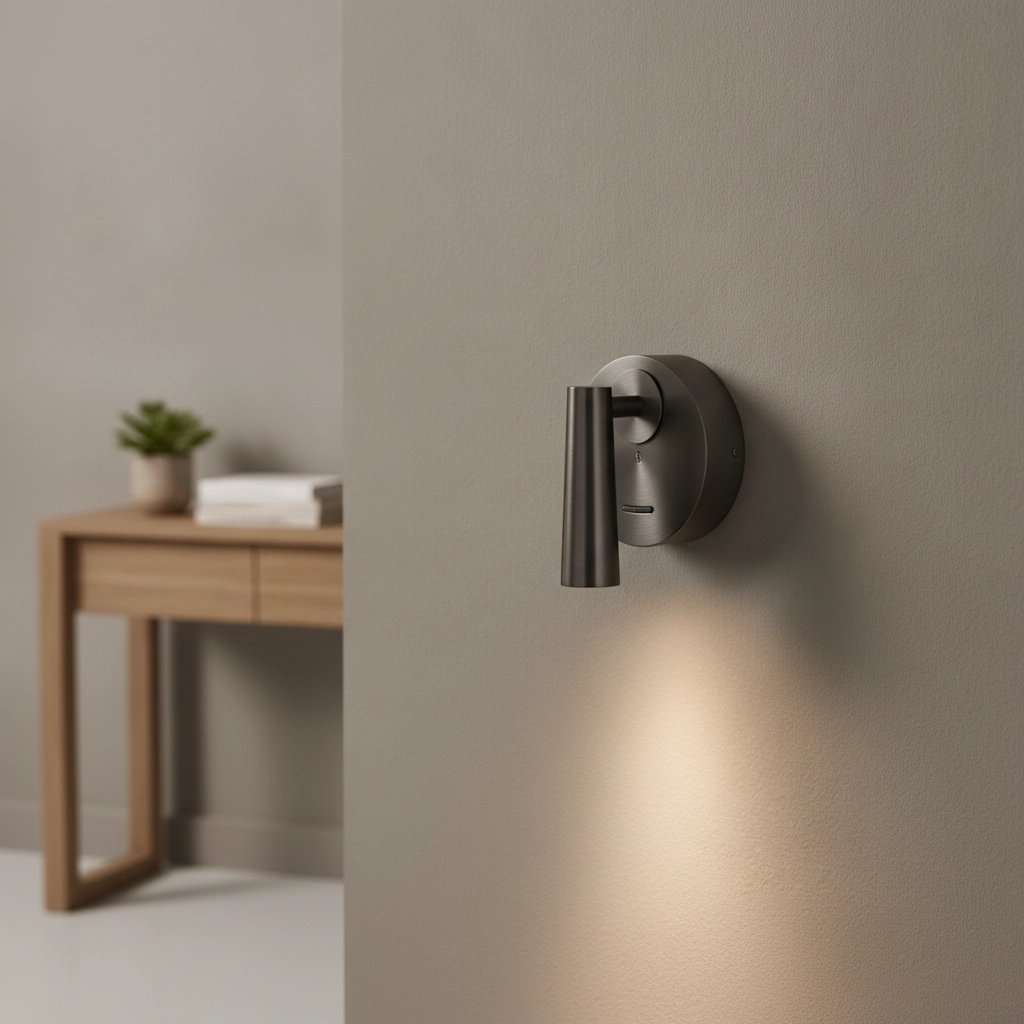 Nachttischlampe Tico Nickel