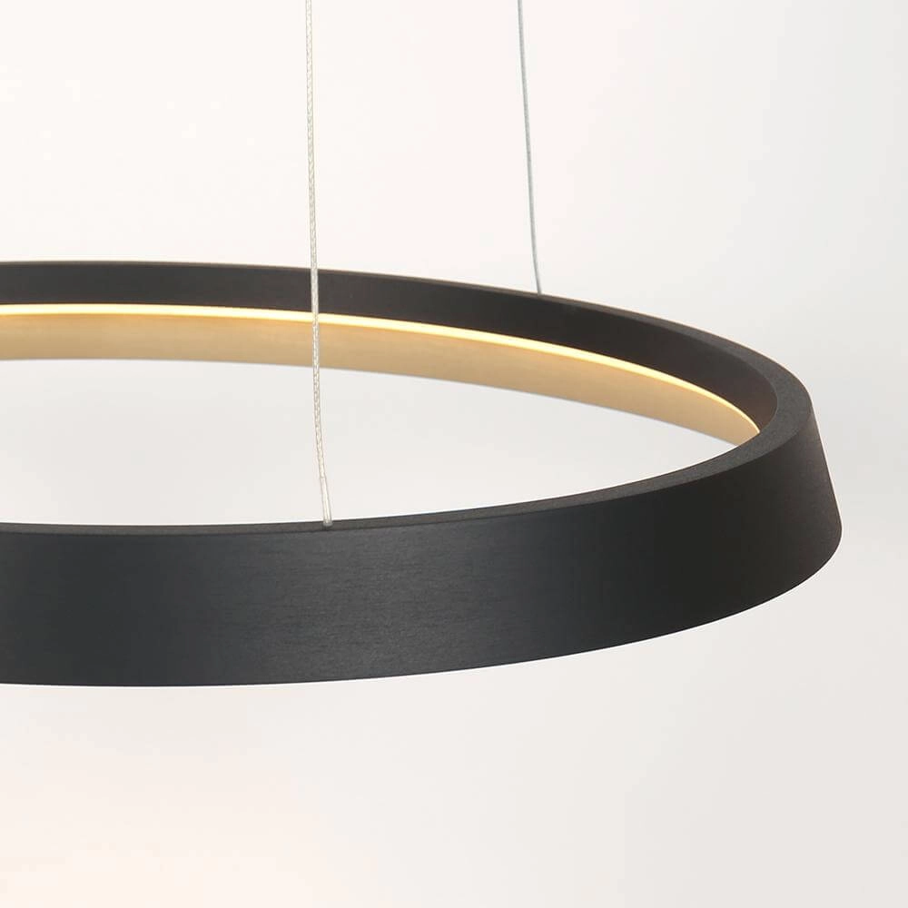 Schlanke Pendelleuchte Ringlux schwarz Ø 60cm Steinhauer 8712746171976