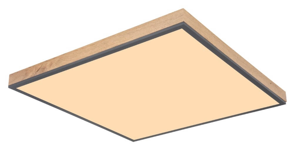 LED-Deckenleuchte aus Holz Doro 59x59 cm