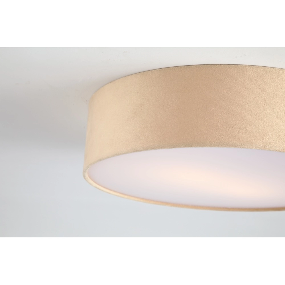 Deckenlampe Drum 38cm Champagner Samt Searchlight 5053423299617