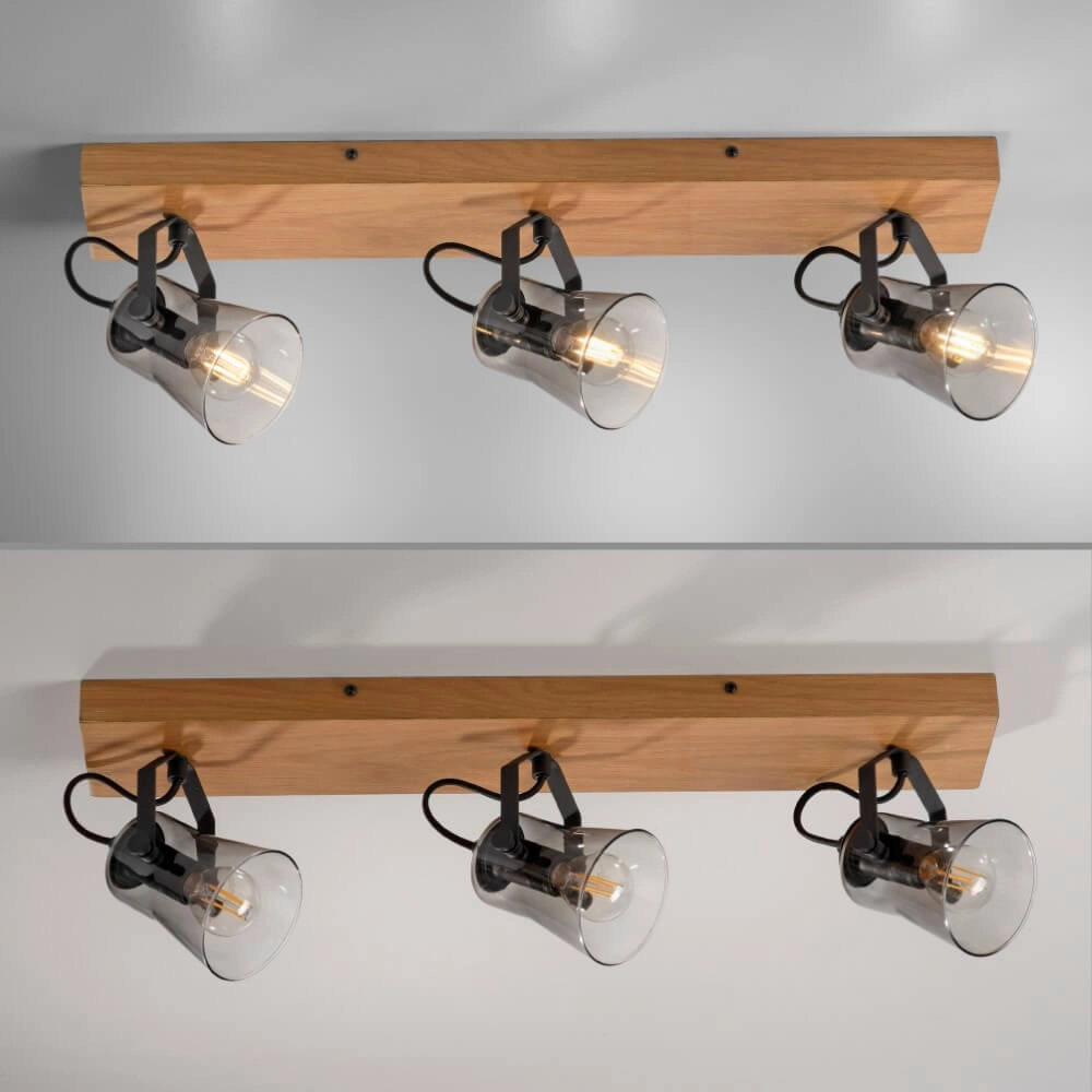 Deckenleuchte Green Langstrom Holz 3-flammig Just Light 4043689994884