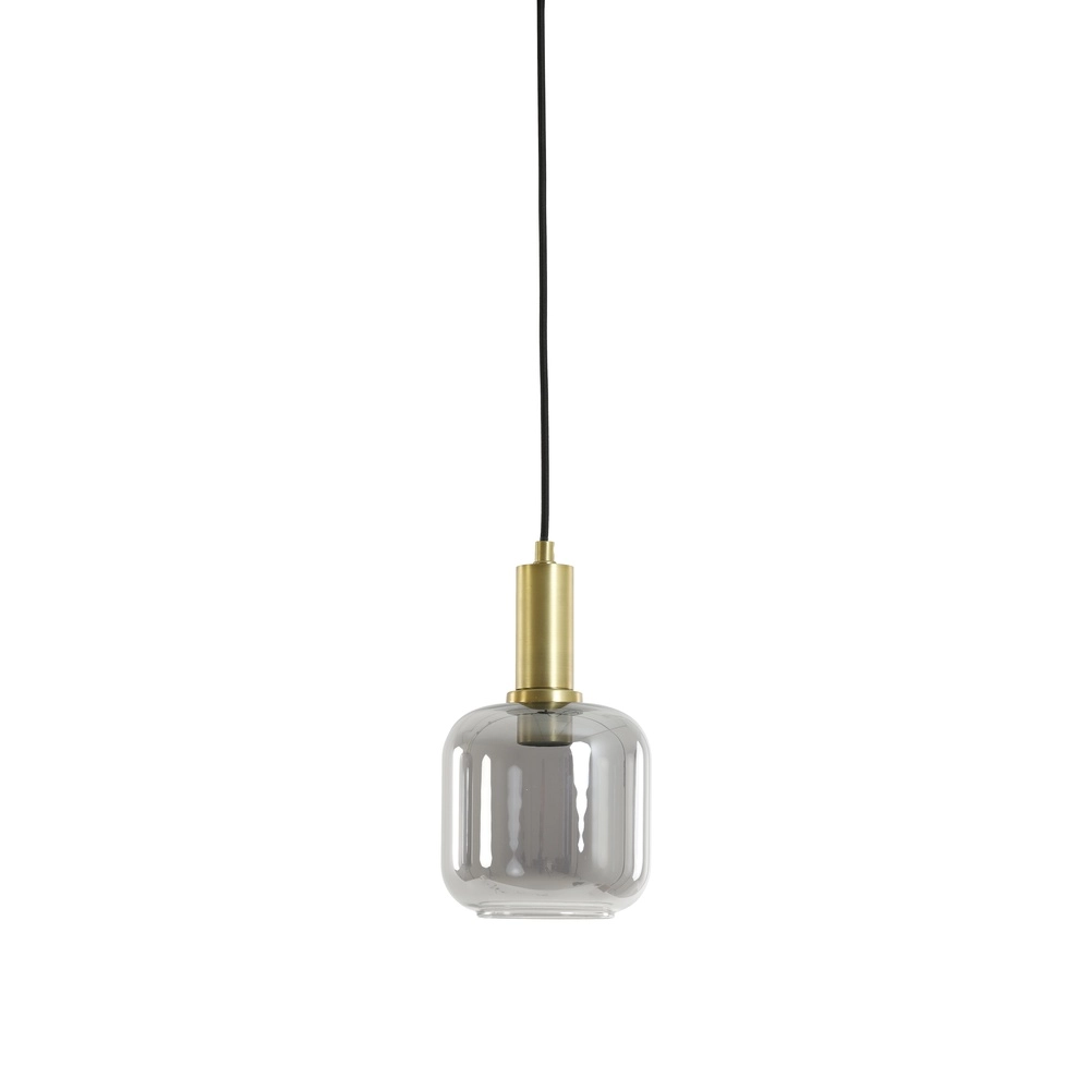 Rauchglas-Pendellampe Lekar Ø 21cm - 1x E27