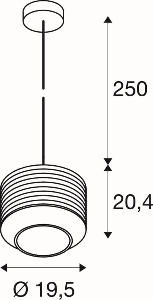 Hängelampe Pantilo Rope 20 Rauchglas - Ø 19,5 cm SLV 4024163280938
