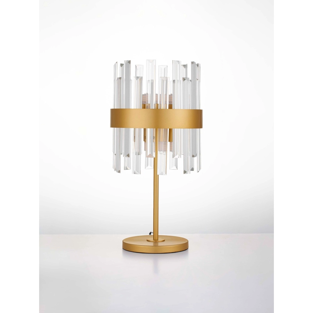 Goldene Tischlampe Crown Ø 25cm Lyora 5212017468345