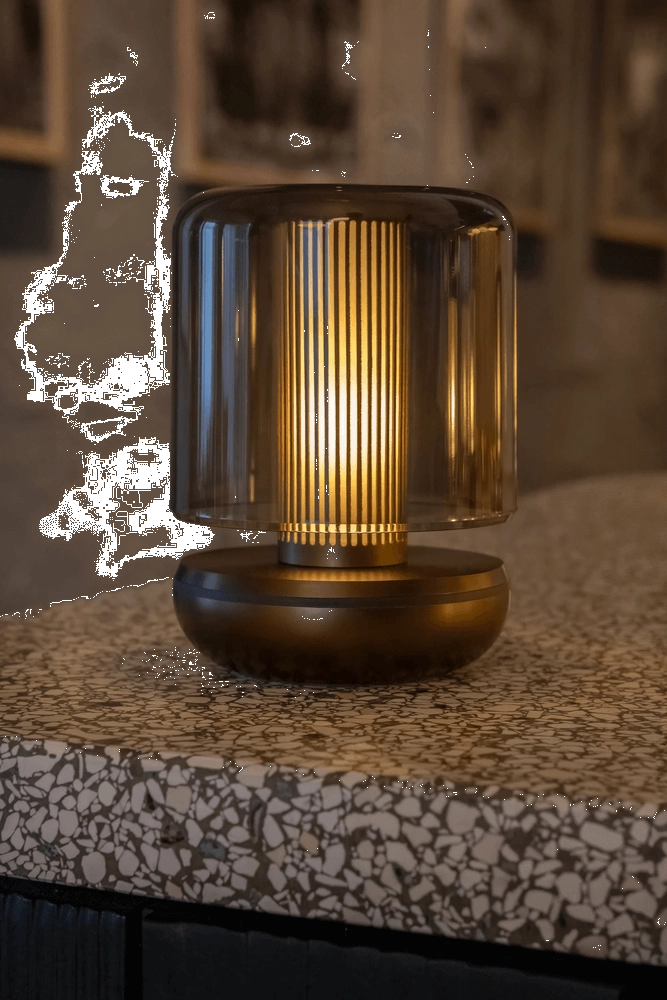 Wiederaufladbare Tischlampe Firefly Bronze geräuchert Humble 6097522865846
