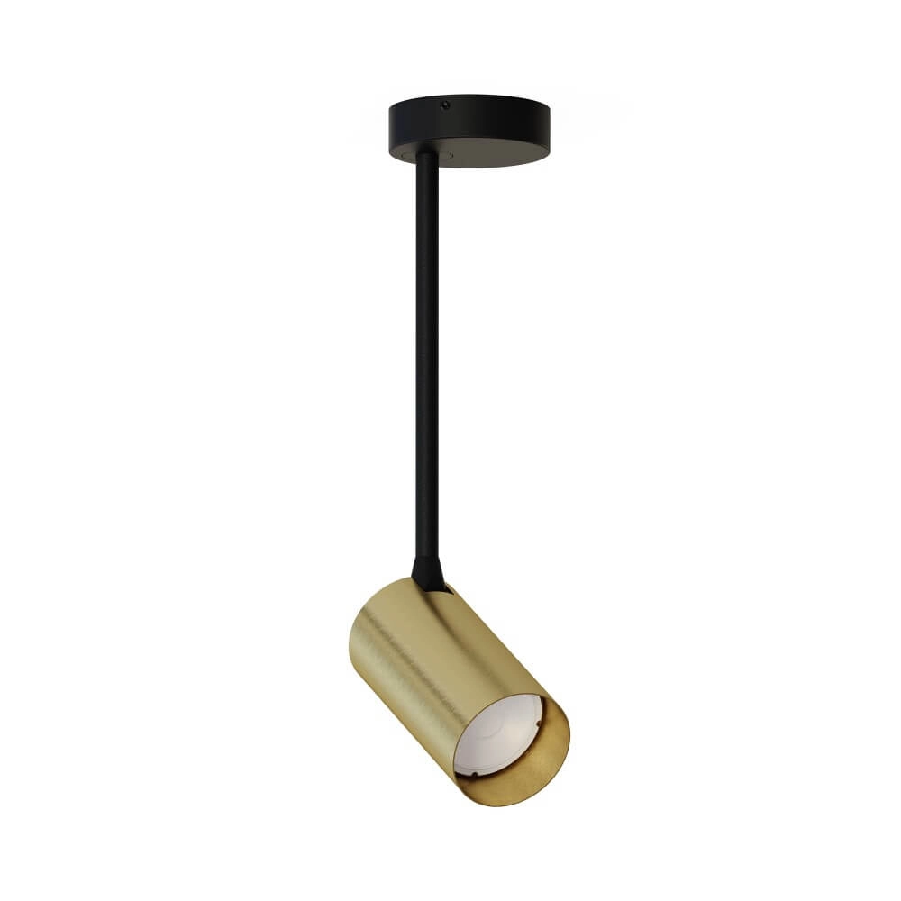 Goldener Deckenstrahler Mono Long neigbar
