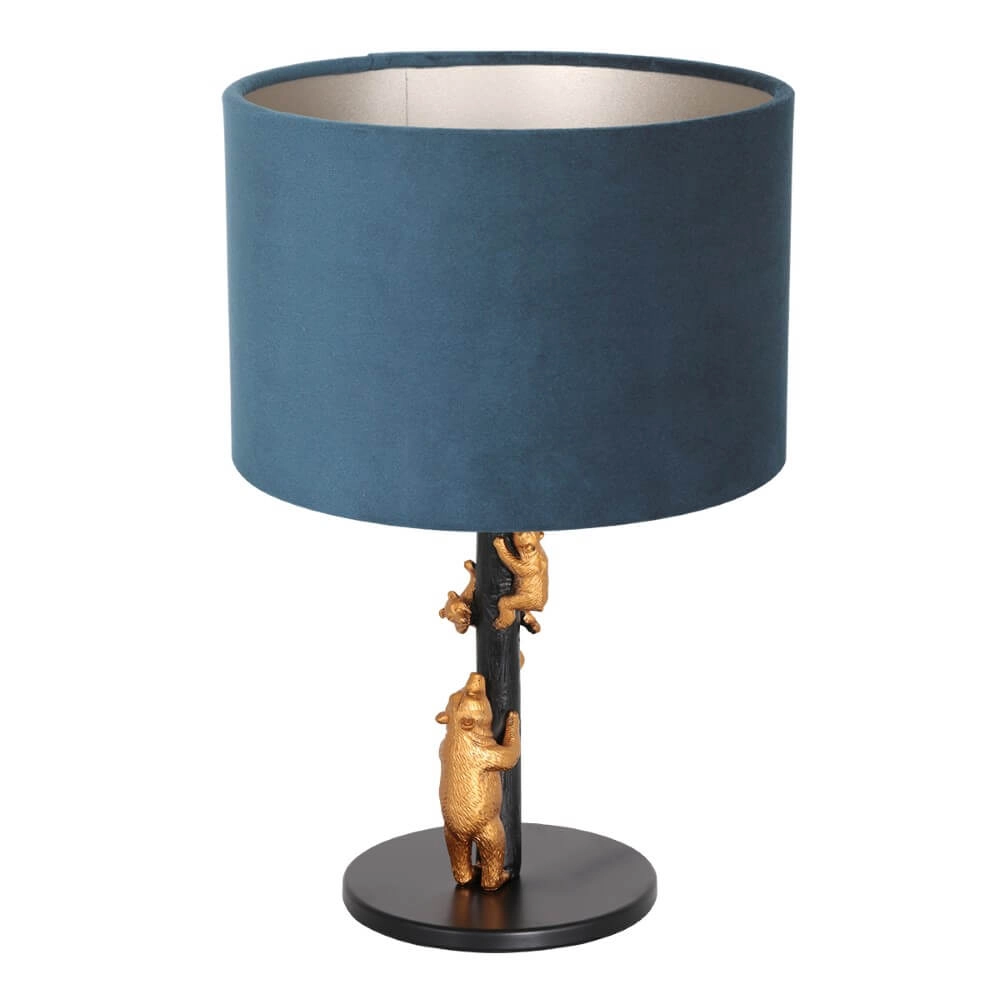 Designer-Tischlampe Animaux mit blauem Samt Steinhauer 8712746151923