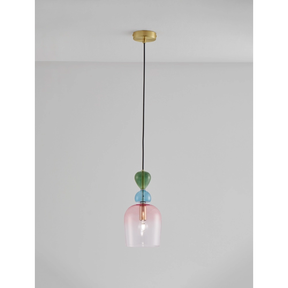 Farbige Pendelleuchte Murano rosa Lyora 5212017434197